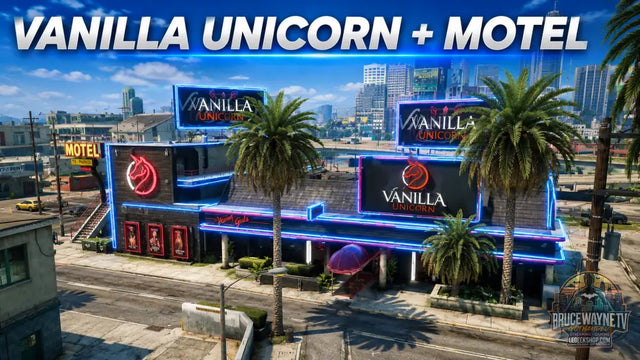 New Vanilla Unicorn + Motel MLO FiveM - Club Scene Bar 8 Loges - Chambres Thematiques LED 