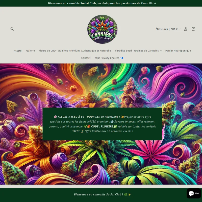 Cannabis Social Club — E-commerce H4CBD