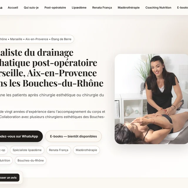 JR Postop — site vitrine drainage lymphatique